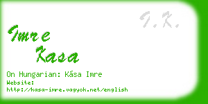 imre kasa business card