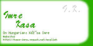 imre kasa business card